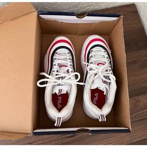 Kids' Fila Ray Leather Casual Sneakers